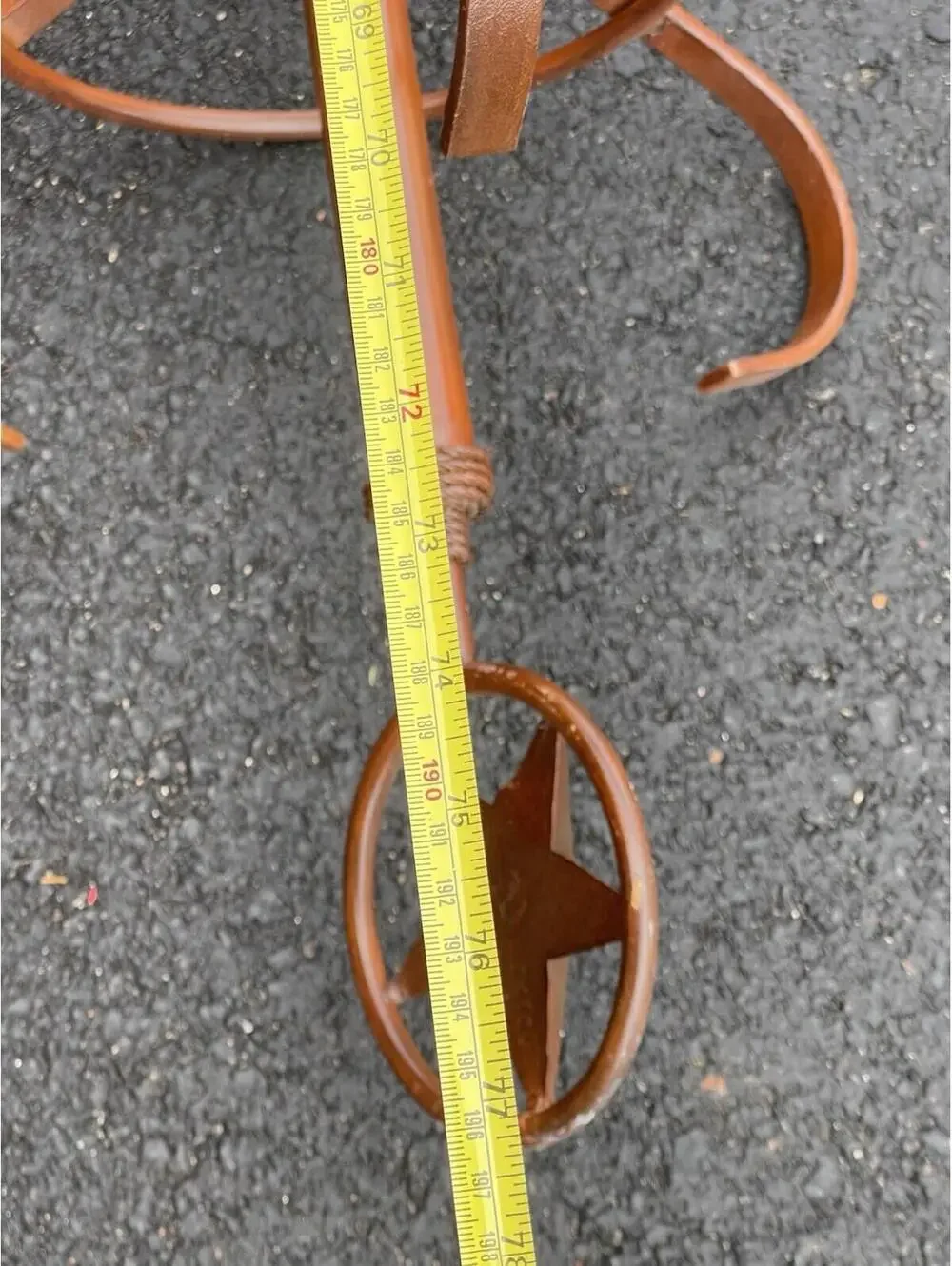 Vintage Iron Coat Rack Hat Stand Lone Star Western Texas Style Floor